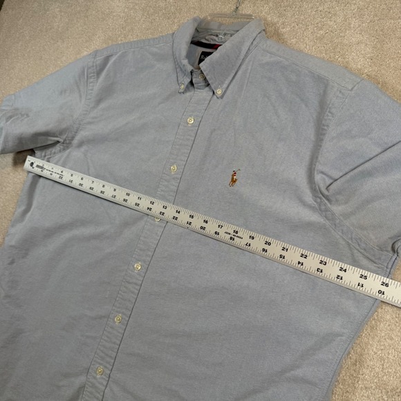 Ralph Lauren Mens XL Classic Fit Short Sleeve Button Down Shirt Flesh Pony - Picture 8 of 8